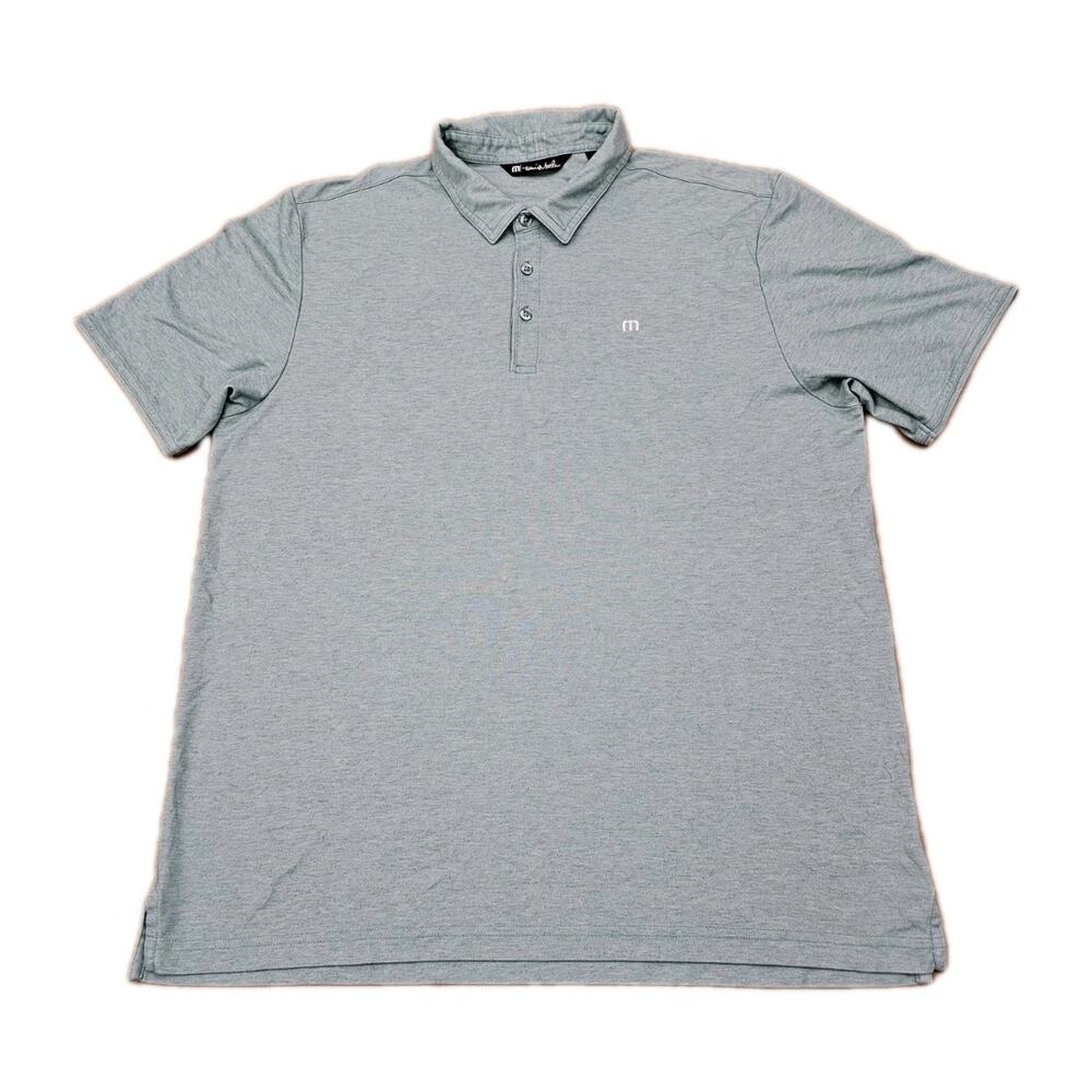 Travis Mathew Golf Polo Green Performance Pima Poly Short Sleeve Mens Size XL